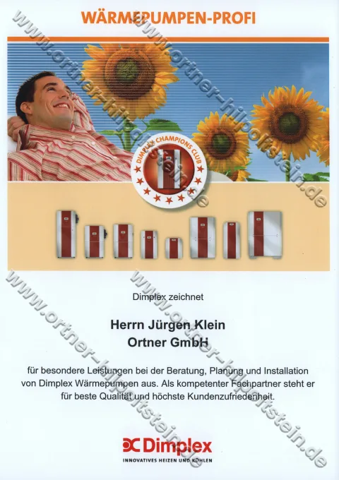 Urkunden-Scan: Dimplex-Schulung [PH: Jahr]